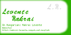 levente makrai business card